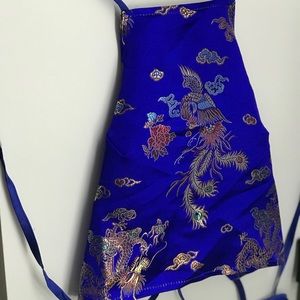 🍒/royal blue backless crop